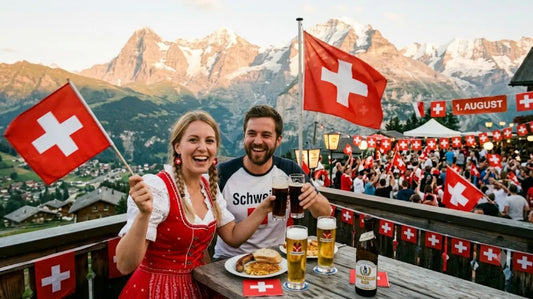 Schweizer Nationalfeiertag mit Bieren 
