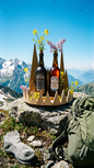 Bier Geschenkset Alpine Edition – Holz-Kronendisplay | TheCrafts.ch