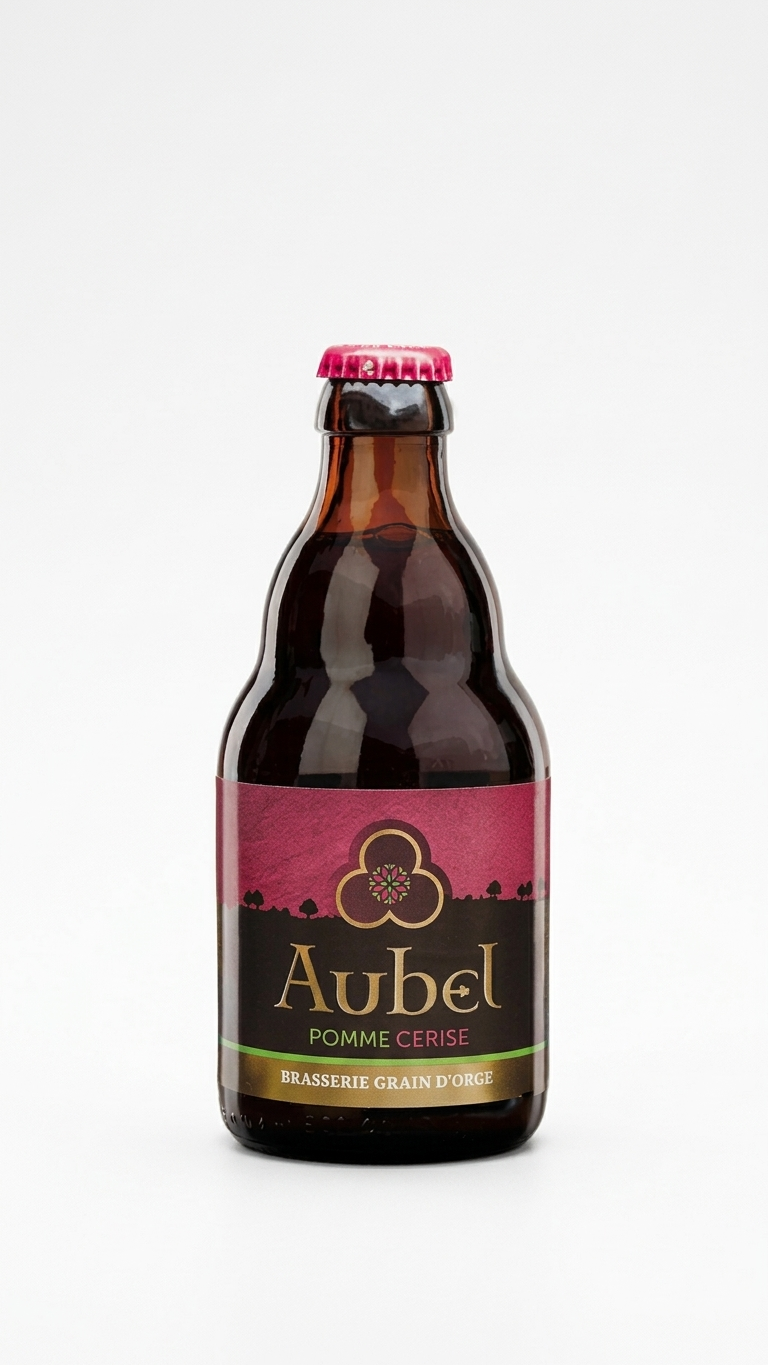 Aubel Pomme Cerise 5,8 % Produktbild – belgisches Bier mit Kirsche und Apfel TheCrafts.ch