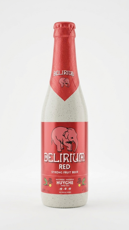 Delirium Red Bierglas eingeschenkt – belgisches Fruchtbier Kirsche 8% TheCrafts.ch