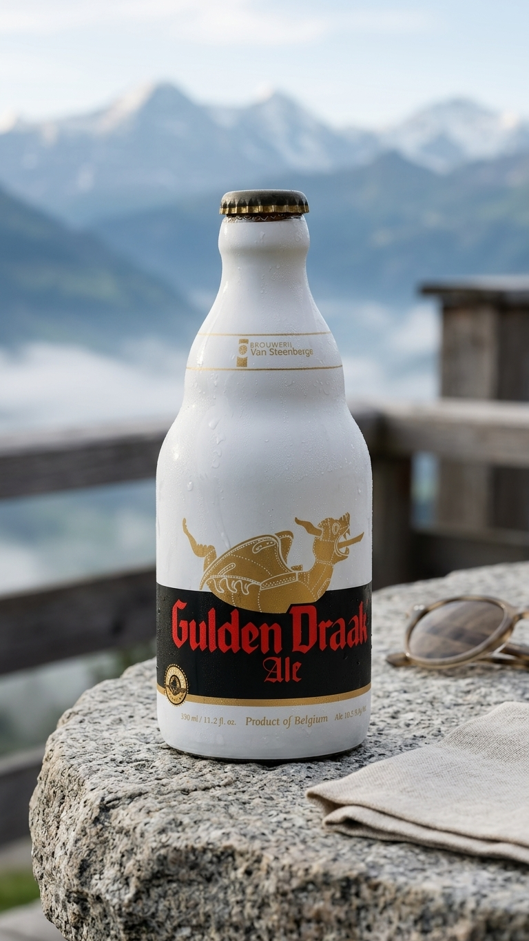 Gulden Draak Classic weisse Porzellankrugflasche – Van Steenberge Ertvelde Belgien