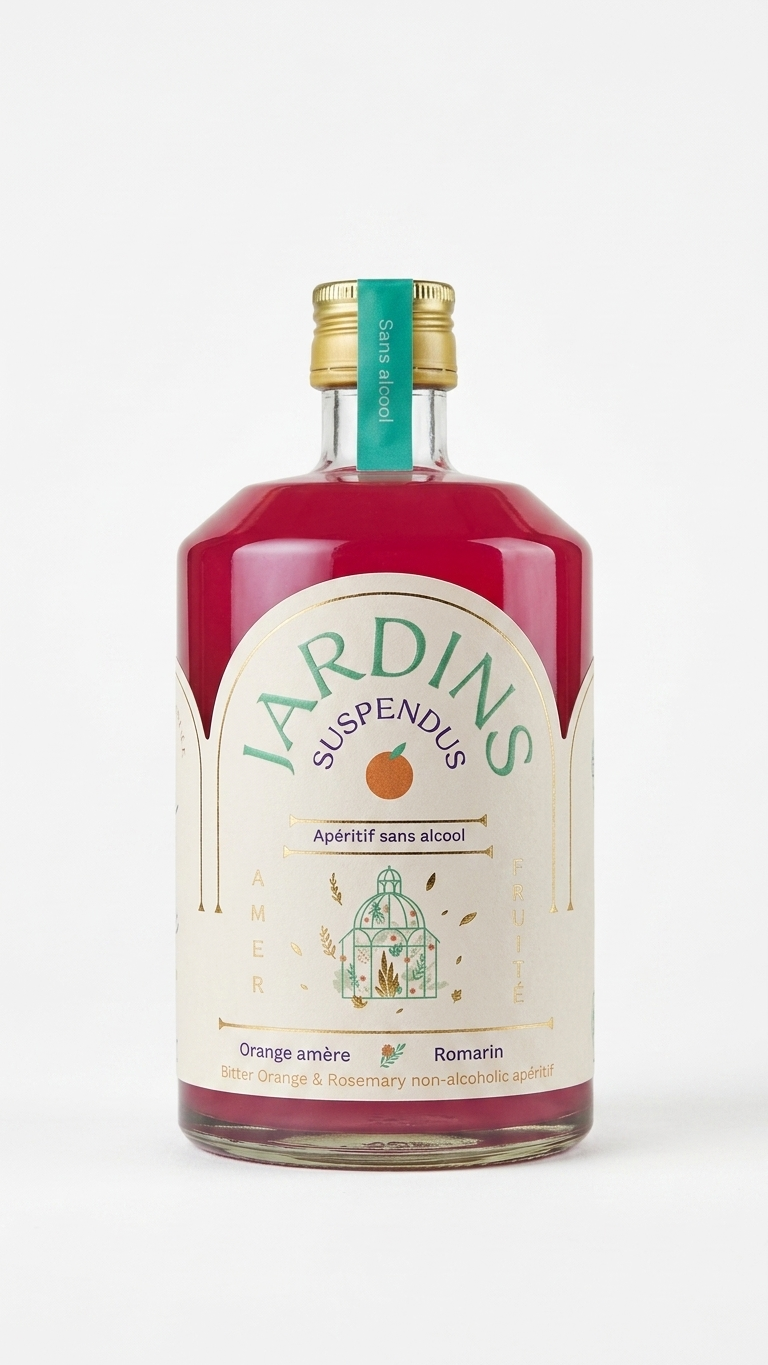 Hängende Gärten Apéritif ohne Alkohol – Bitterorange & Rosmarin Geschenkidee TheCrafts.ch