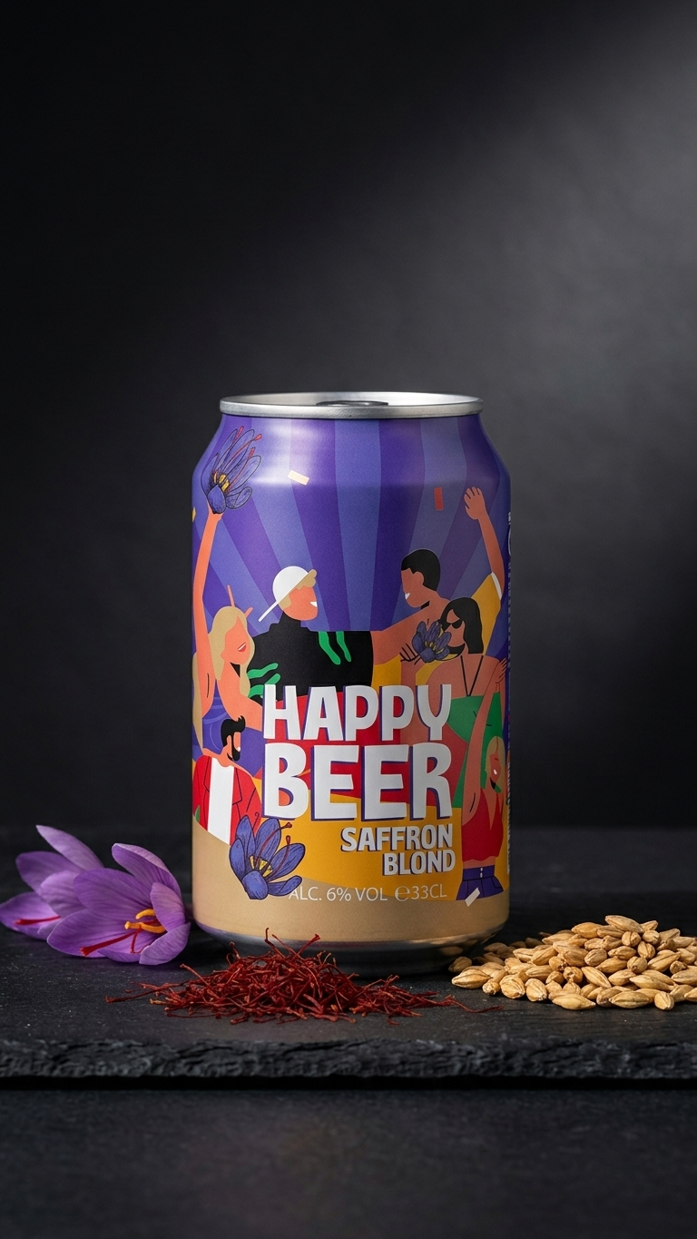 Cyrus Saffron Blond Beer 33cl Dose-Pack – Safran Craft Beer Swiss Beer Gold Award