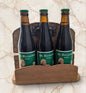 Geschenkset Eichenholz-Bierregal mit 3 × St. Bernardus Tripel